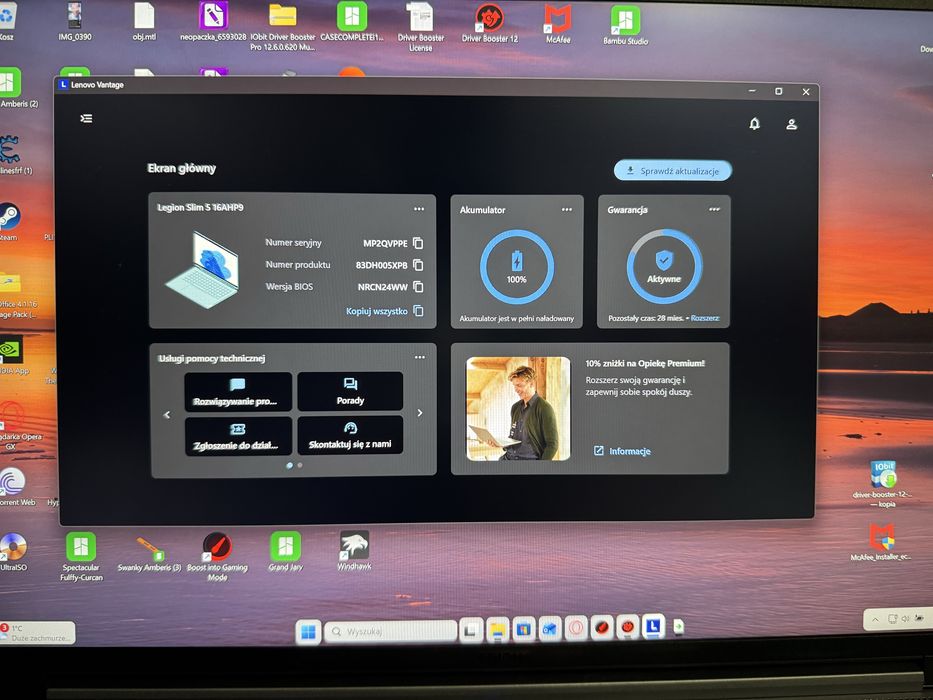 Laptop gamingowy lenovo legion slim 5