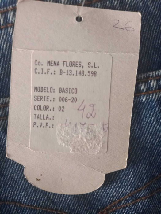 Calças de homem, ganga, marca Tocapi, T42. Novas c/etiq.