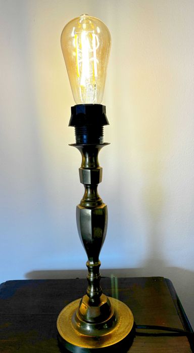 Piękna lampa ArtDeco mosiężna