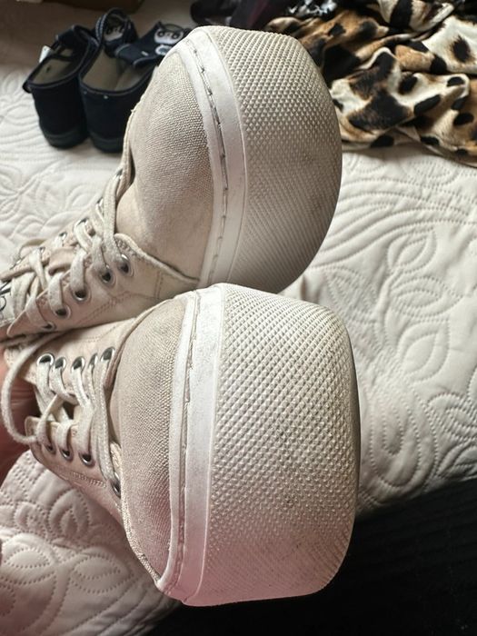 Płócienne trampki na platformie 41/42