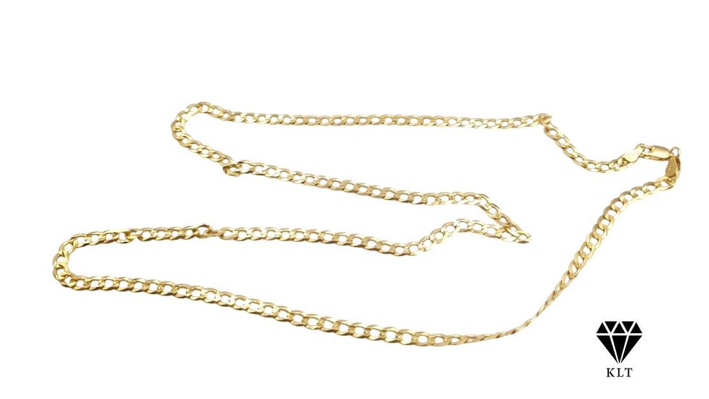 Złoty łańcuszek 585 pancerka 60 cm