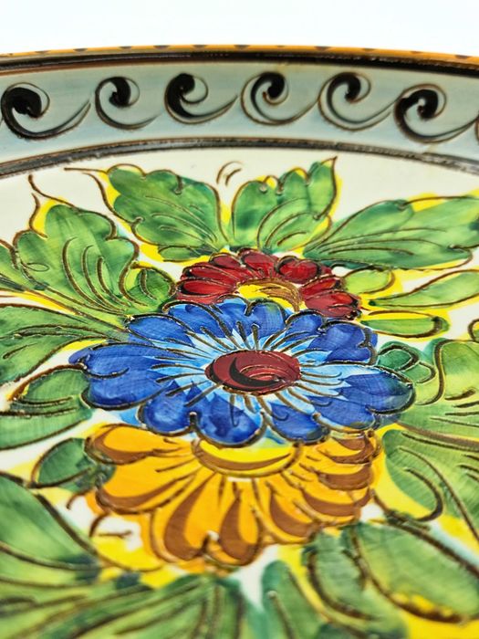 Włoska misa ceramiczna sgraffito 25,5 cm 5011/26 lata 60-70 Italy