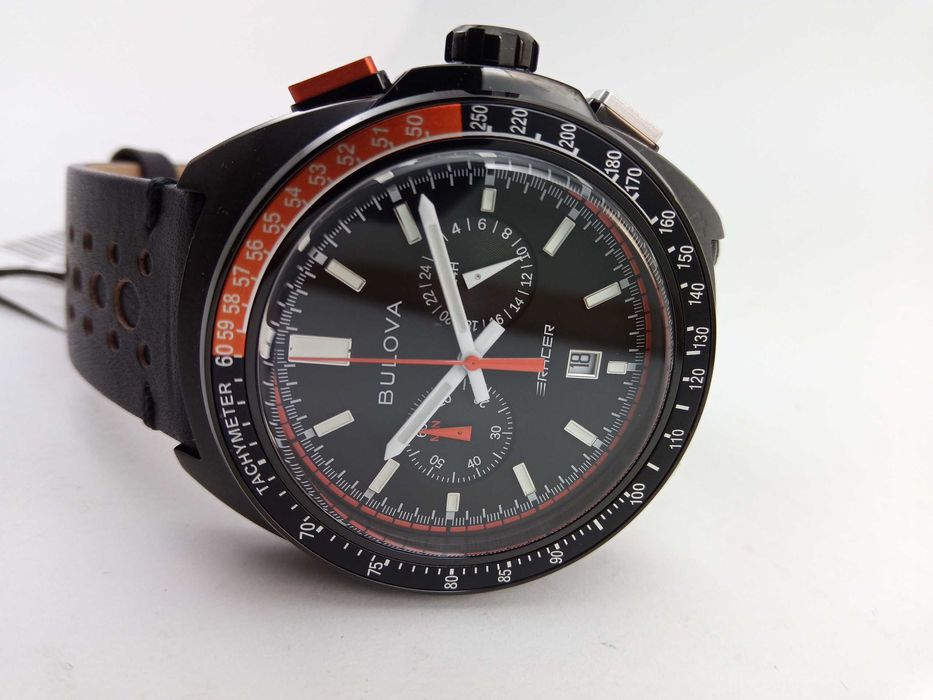 Гоночные часы Bulova 98B428 хронограф, тахиметр, календарь, сапфир