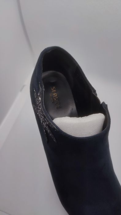 Botins Salto Alto SeaSide Azul Marinho