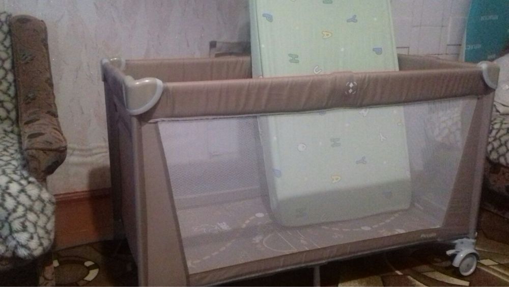 Дитячий манеж- ліжко CARRELLO Piccolo CRL-11503/1 Sand Beige