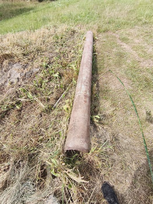 Rura stalowa  420 cm  średnica 27 cm  grubość ok. 0,9 cm na przepust przejazd do rowu