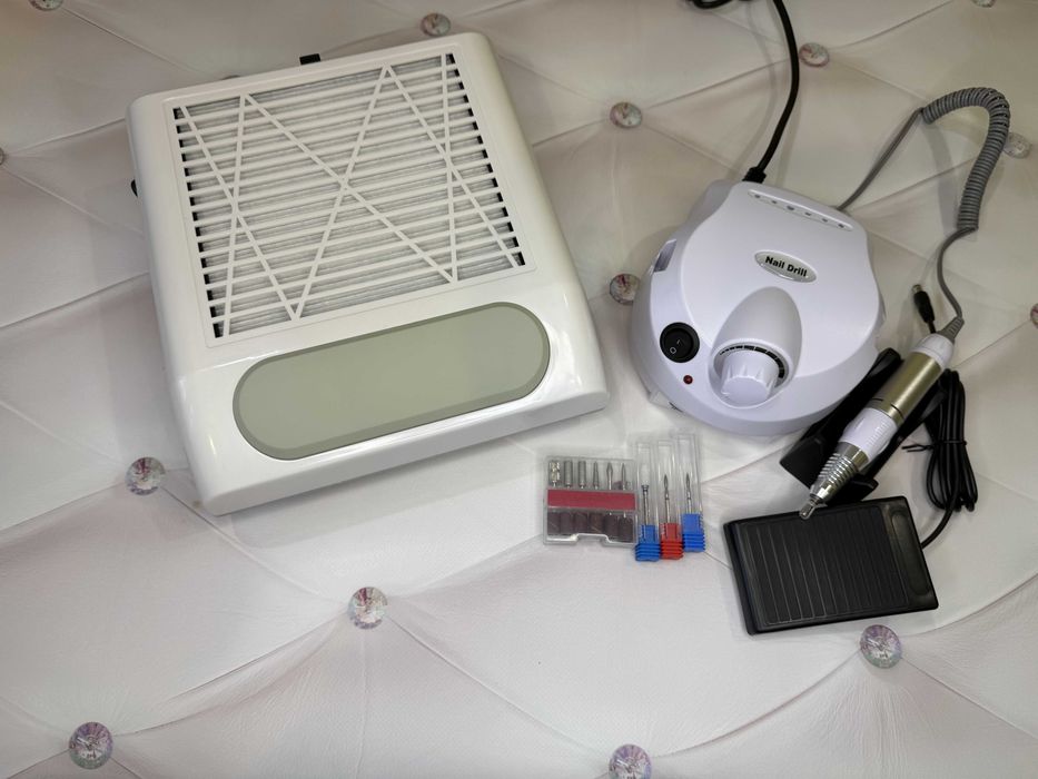 Стартовий набір для майстра манікюру Фрезер 65w 45 000 об. Витяжка 80w