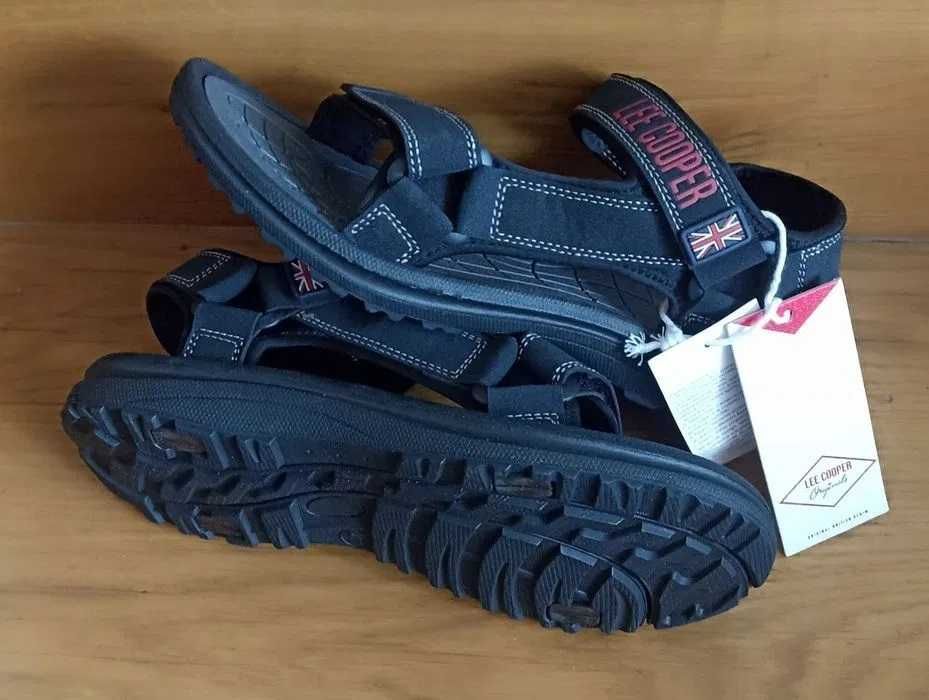 Sandały męskie sportowe Lee Cooper czarne na rzepy 45