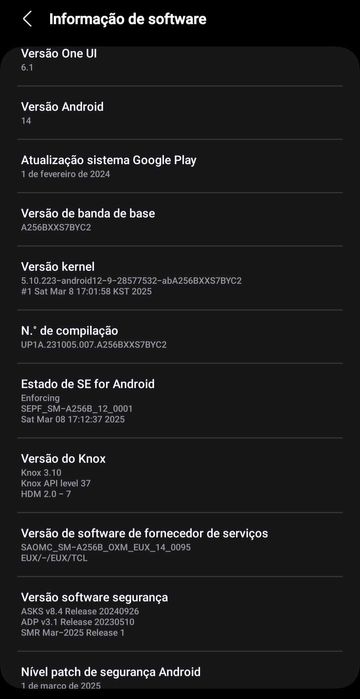 Samsung A25 5G - 128G - 6G Ram - Android 15