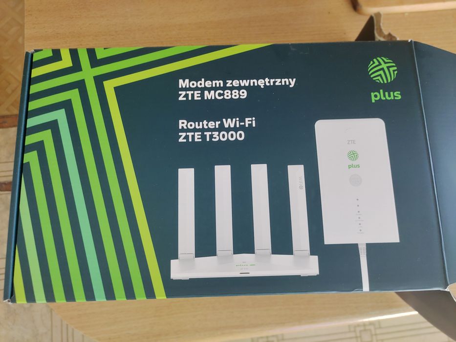 Modem zewnętrzny ZTE MC889 + Router Wi-Fi ZTE T3000 - praktycznie nowy komplet