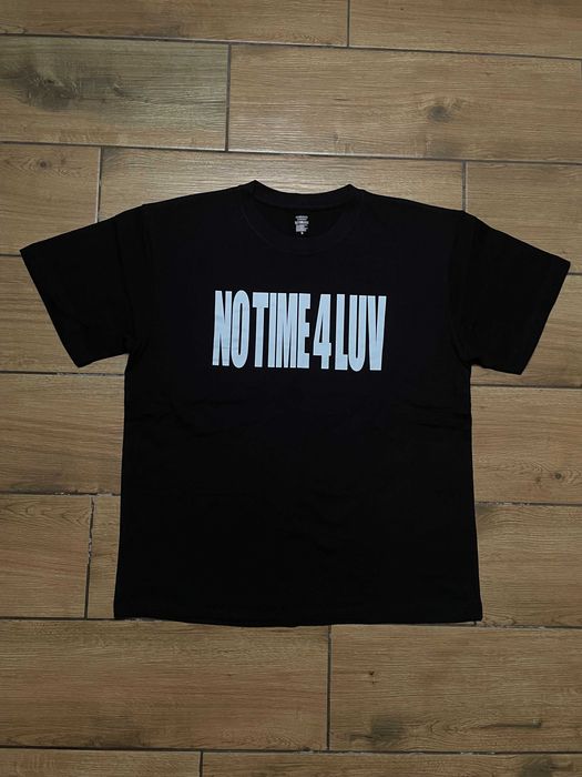 Black No Time 4 Luv Graphic T-Shirt Black L