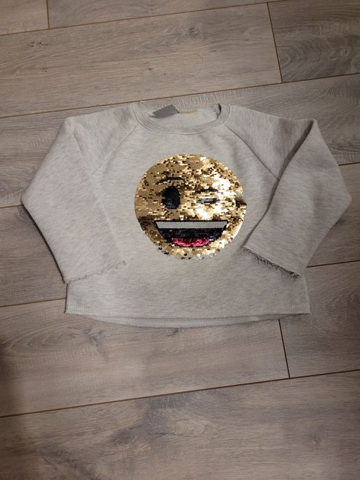 Szara bluza cekinowa