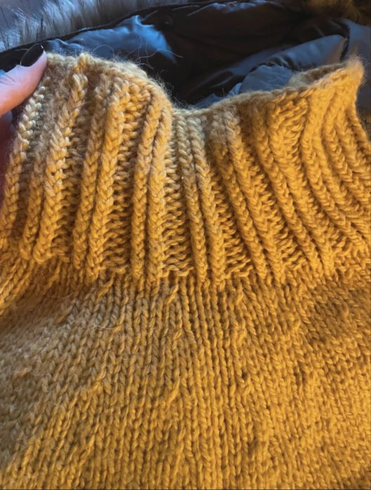 Handmade sweter wełna golf