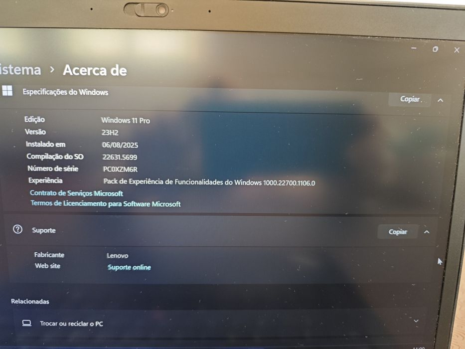 Lenovo ThinkPad t480 com Intel i7