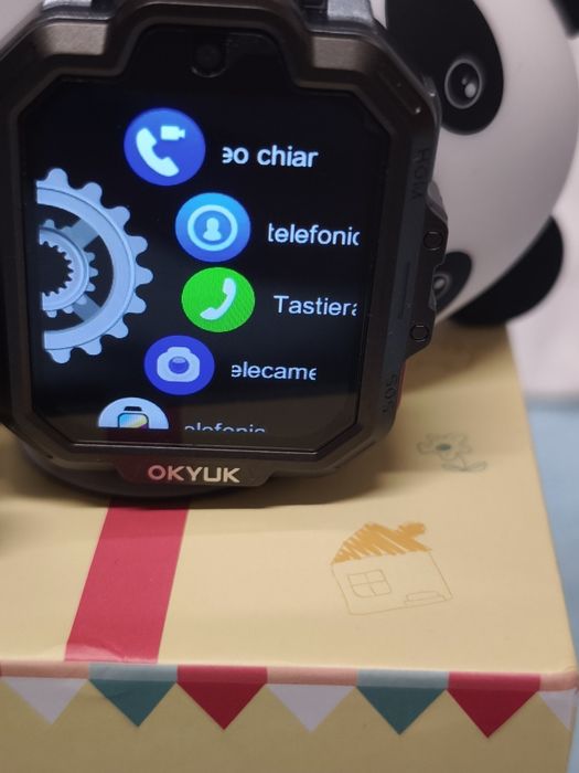 Relógio inteligente infantil OKYUK T17, 4G, com GPS e chamada de vídeo, chamada de emergência SOS, bate-papo por voz, SMS, modo escolar,