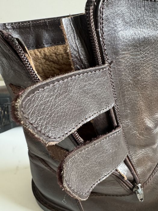 Męskie botki/kozaki skórzane 42 – ocieplane, antypoślizgowe