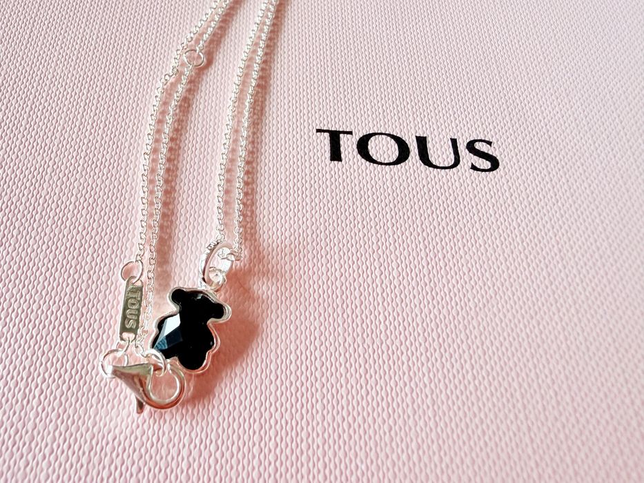 Tous color nowy naszyjnik miś 1cm dl 45
