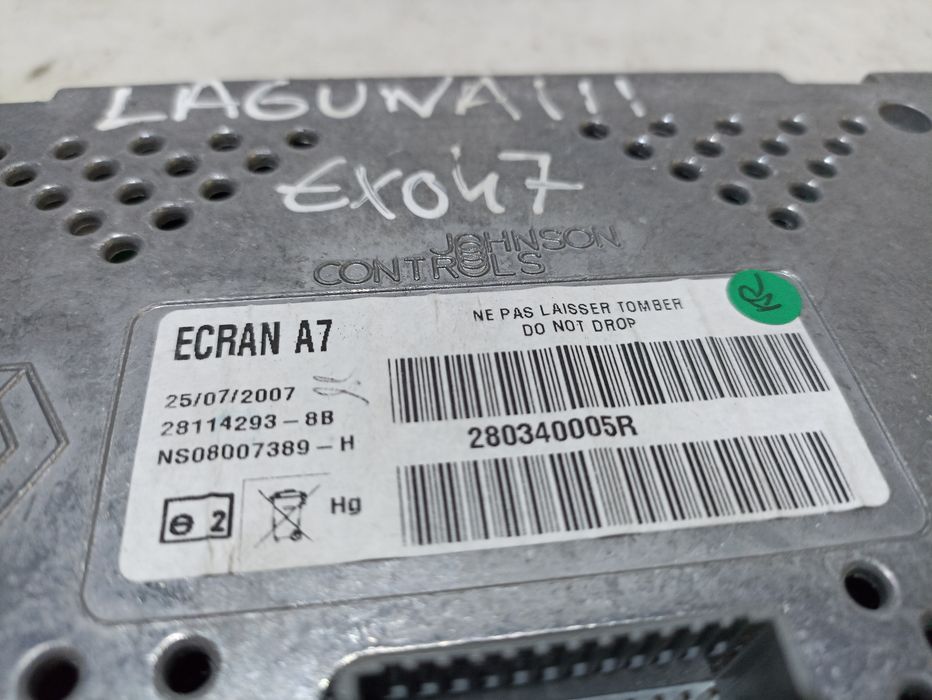 Display / ecrã de informações RENAULT Laguna III (BT0/1)