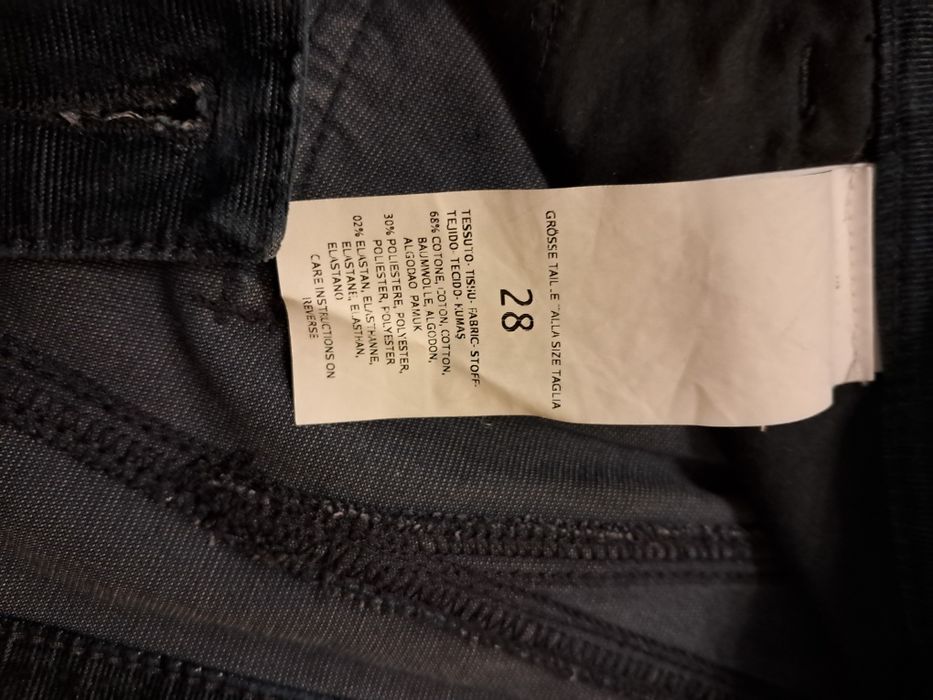 Spodnie damskie sztruksowe granatowe r. 28, Sportmax ORYGINAŁ