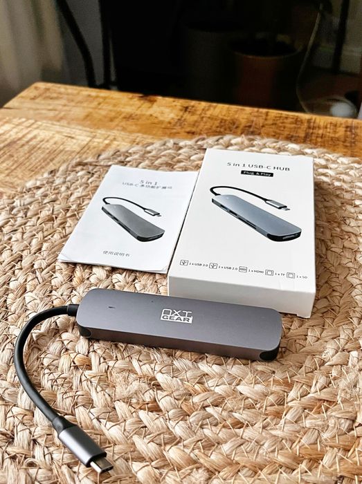 HUB USB-C 5w1 HDMI USB 3.0 SD microSD – adapter do laptopa
