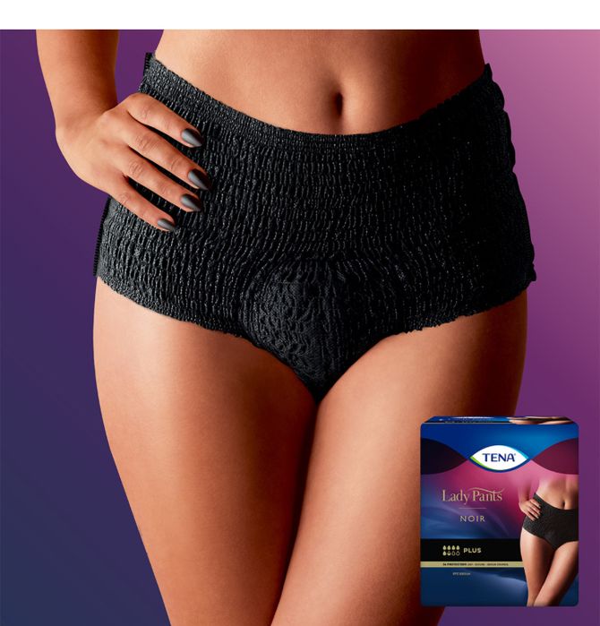 Majtki chłonne Tena Lady Pants Noir czarne M 9 szt