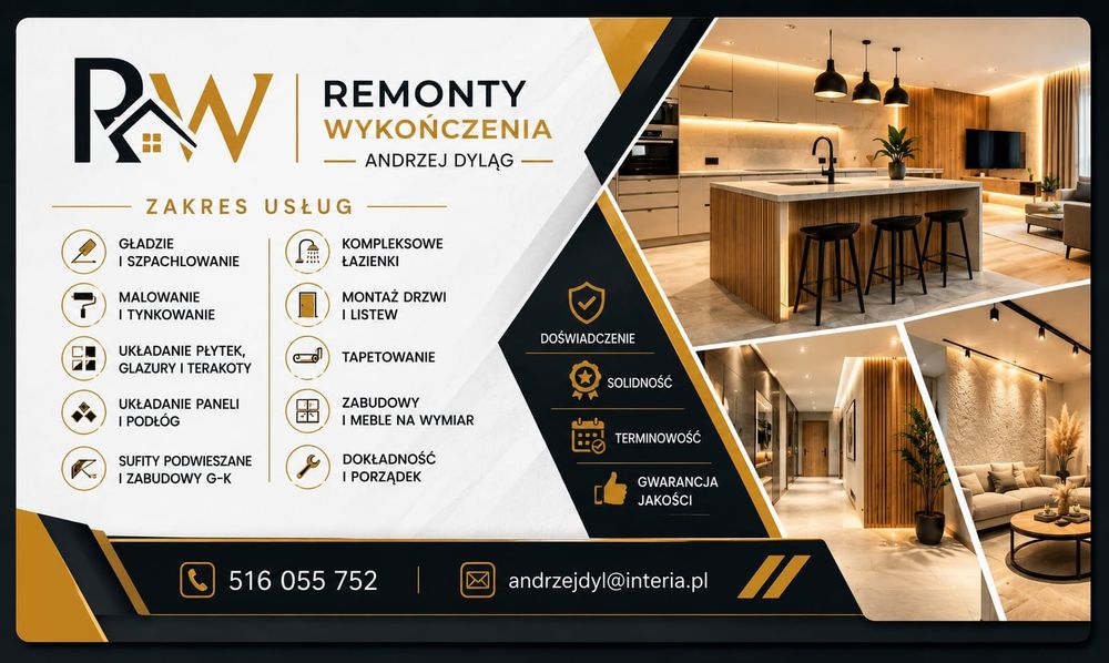 Remonty wykończenie wnętrz