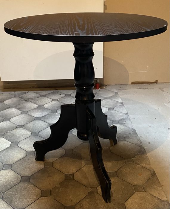 Stolik kawowy drewniany czarny 60cm