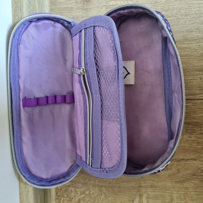 Plecak i piórnik, zestaw, konie, kl.1-3,  fioletowy