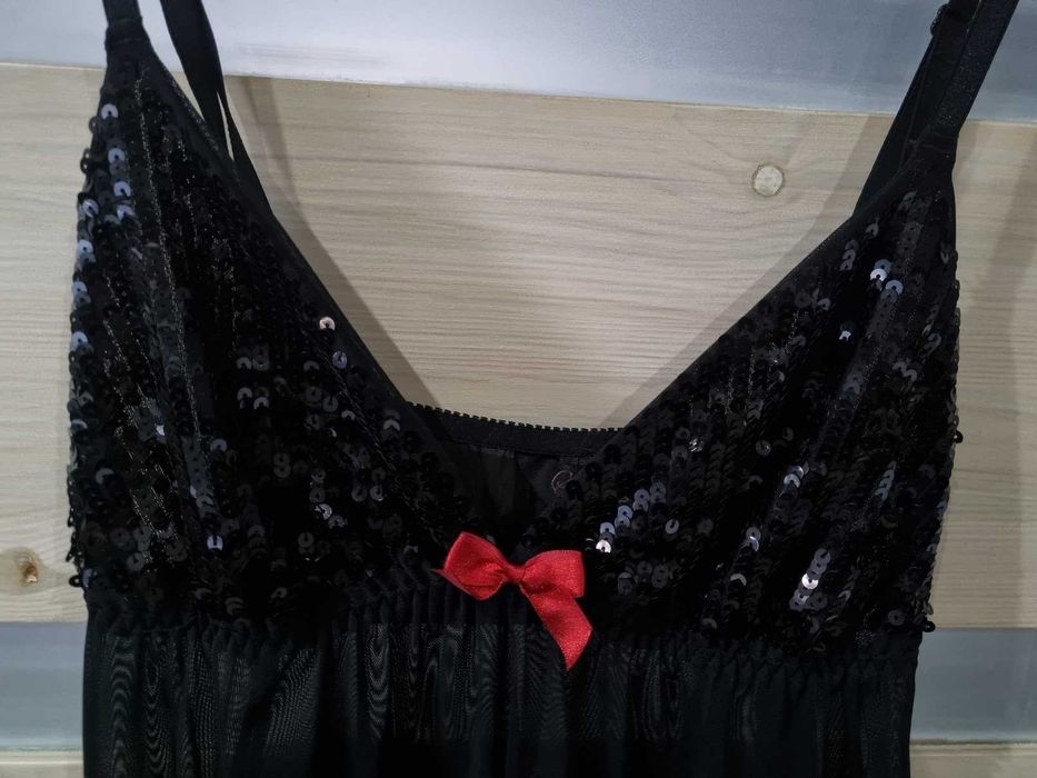 koszula nocna z cekinami halka piżama