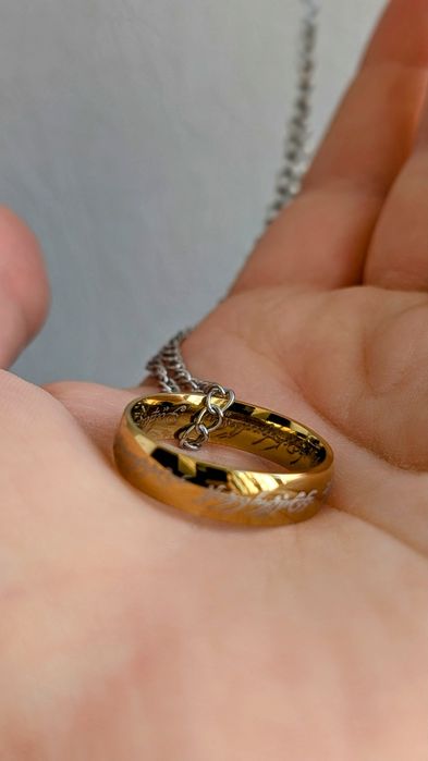 The lord of the rings Золотое Кольцо на цепочке Властелин колец