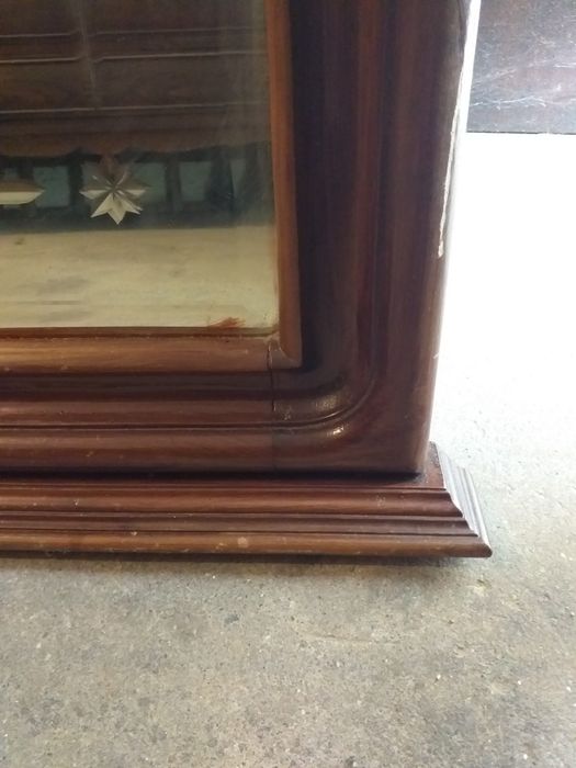 2 espelhos com moldura madeira