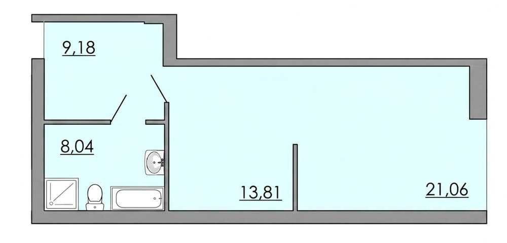 Затишна євро-1к квартира 50.4 м² з котлом у ЖК «Європейський квартал»