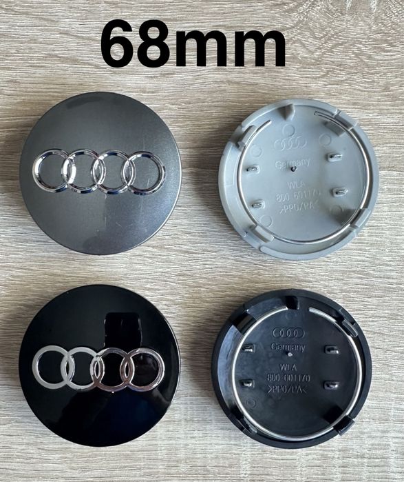 Conjunto 4 Centros Jantes Audi 56mm 60mm 61mm 65mm 68mm 69mm 77mm