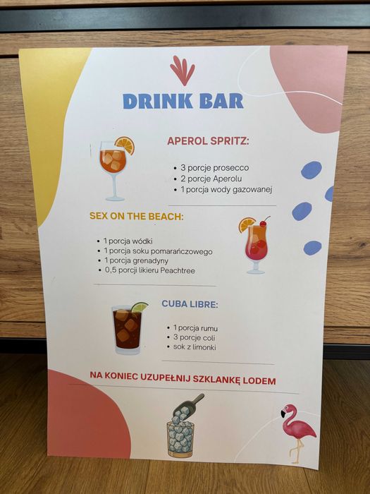 Menu drinkbar na wesele w plenerze