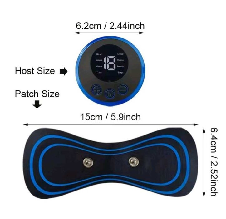 Імпульсний масажер міостимулятор м'язів, ніг, рук, шиї, живота, тіла.