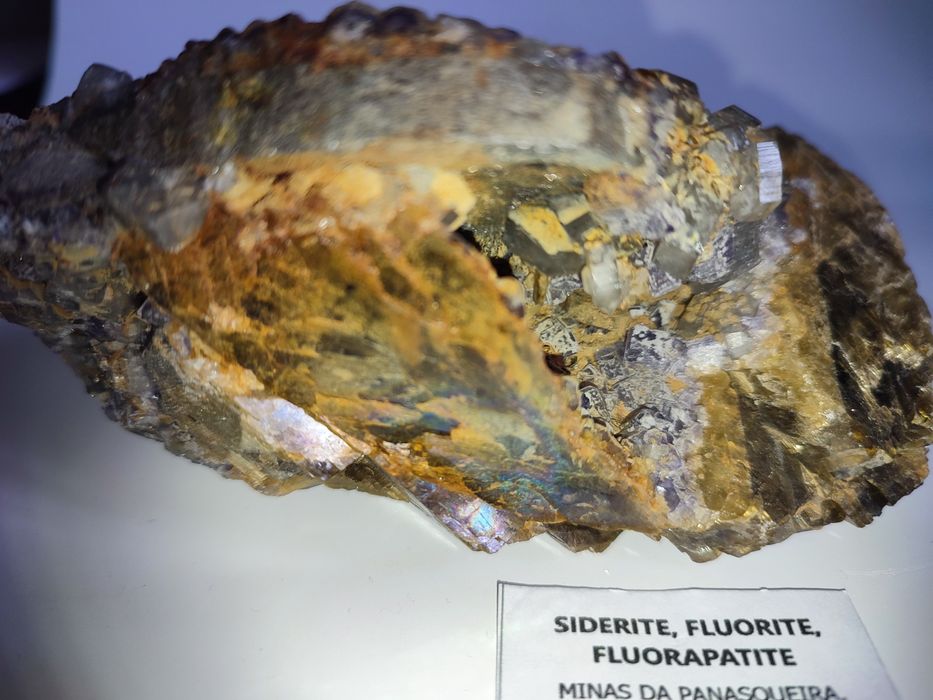 Minerais de coleção Apatite Fluoroapatite Siderite