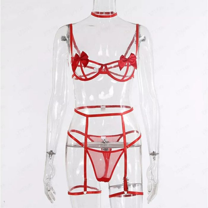Сексуальный комплект эротическое белье трусики лифчик еротична білизна