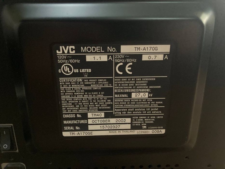 Профессійний монітор JVC TM-A170G