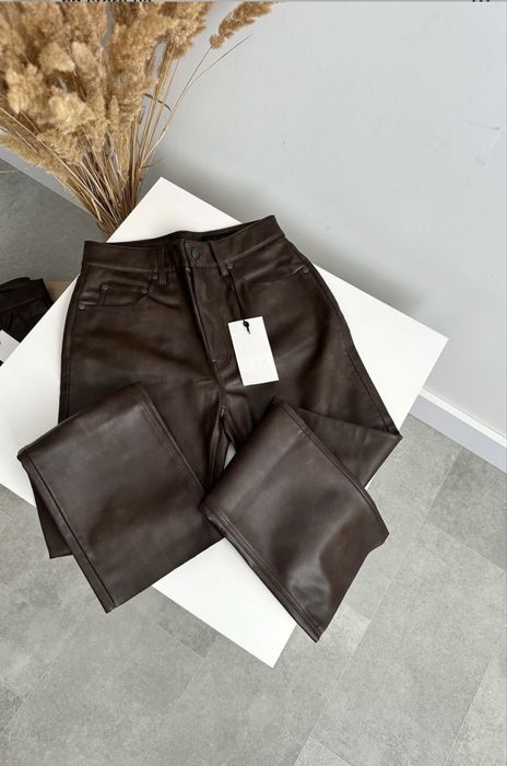 Шкіряні штани Zara, розмір XL