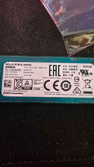 Disco SSD NVME Kioxia Exceria 500Gb NOVO