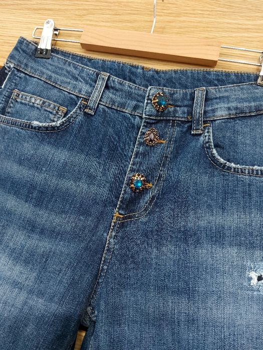 Oryginalne nowe spodnie jeansy damskie Liu Jo roz 27 M 38 guziki