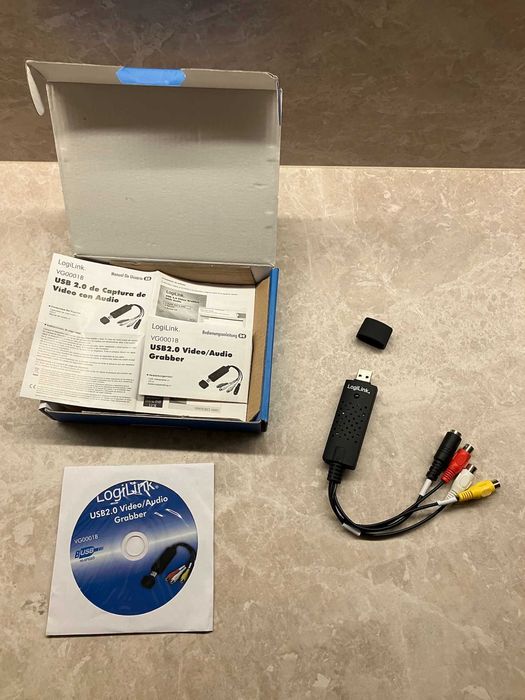 Grabber Audio/Video LogiLink VG0001B USB 2.0 | Kompletny zestaw VHS do DVD