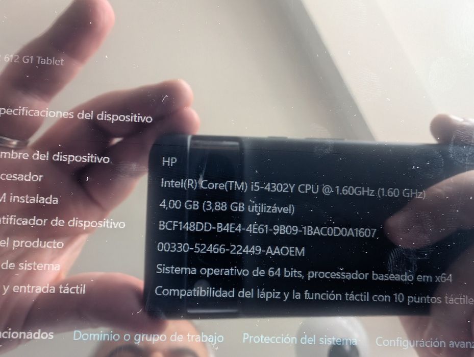 Portátil Híbrido HP Pro x2 612 G1 i5 Windows 11 Pro