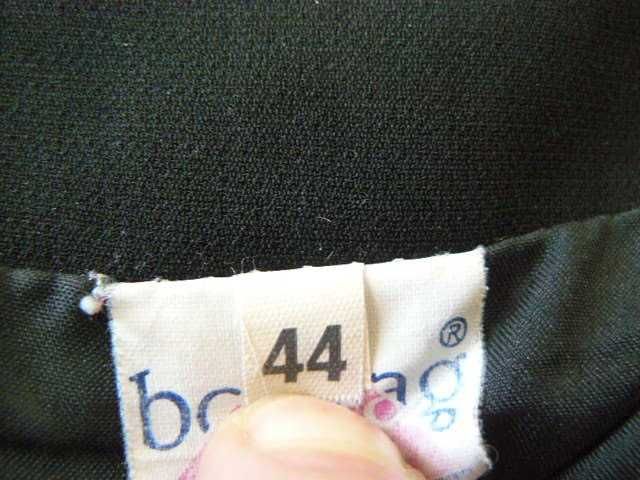 Bomag elegancka czarna spódnica ołówkowa 46 48 pas 88 cm dł. 60cm sexy