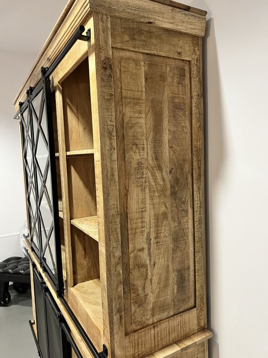 Kredens witryna loft industrialne drewno MANGO