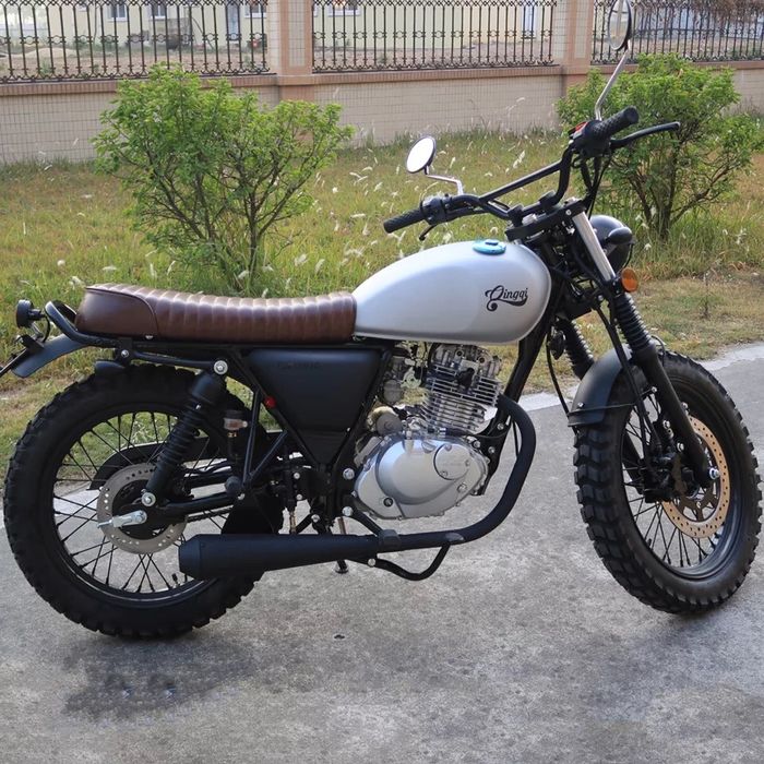 Guiador retro scrambler preto ou cromado 765 mm 22 mm