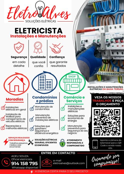 Eletricista Profissional Marinha Grande, Leiria e arredores