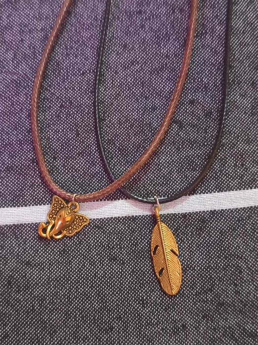 2 Colares Folha e Cabeça de Elefante - Ref.: B-25