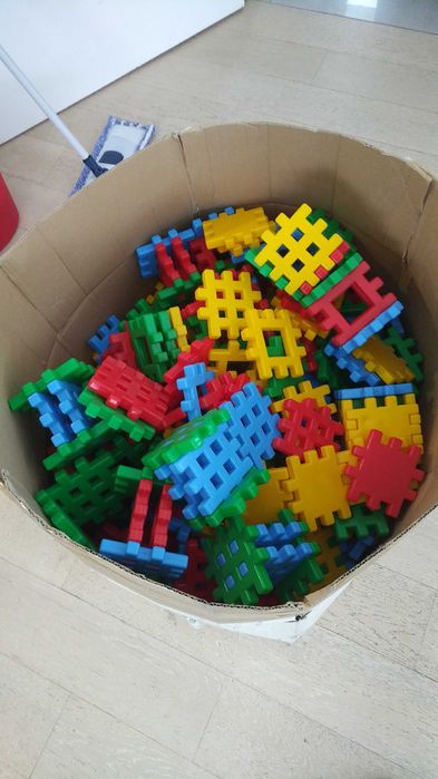 klocki plastikowe duze wafle, podwójny zestaw