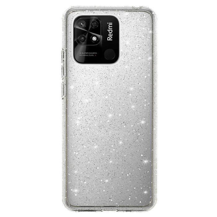 Crystal Glitter Case do Xiaomi Redmi 10C Srebrny